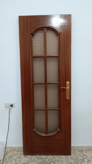 Puerta Interior Madera con Cristal