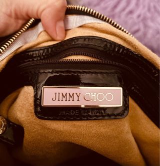 Bolso Negro Piel Charol Jimmy Choo Vintage