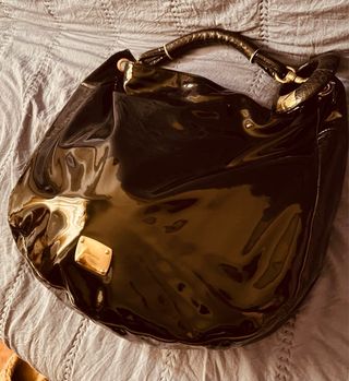 Bolso Negro Piel Charol Jimmy Choo Vintage