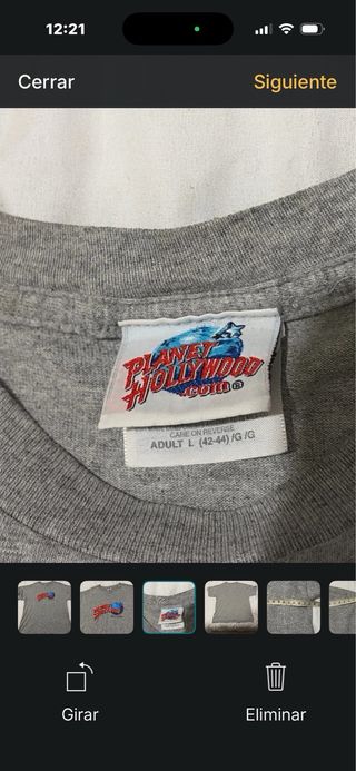 Camiseta Planet Hollywood Gris Talla L