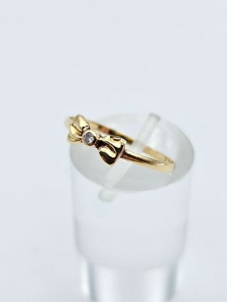 Anillo de Oro 18K, Diseño Lazo, 0,7gr, T-16