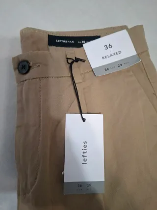 Pantalón Lefties Beige Hombre Talla L Nuevo