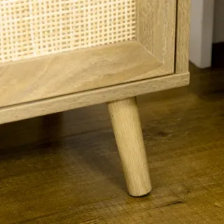 Mesita Noche Rejilla Madera 39x35x60cm