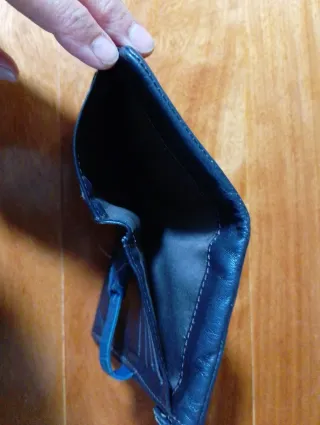 Billetera de piel marron