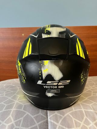 Casco Moto LS2 Talla M Negro Verde