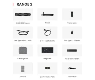 Scanner 3D Revopoint RANGE 2 Professionale Nuovo