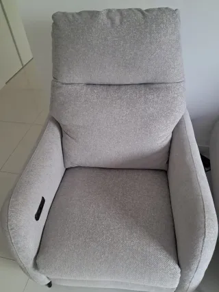 Sillón relax gris tela