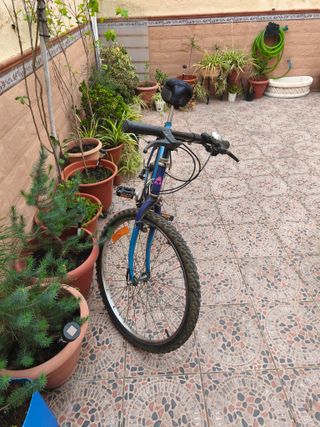 Bicicleta de montaña azul