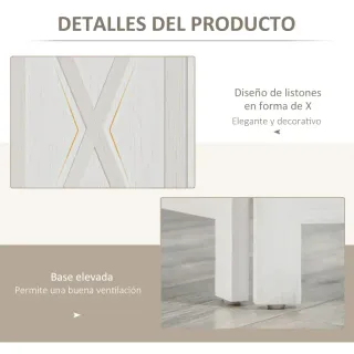 Biombo 4 Paneles Blanco 182x170