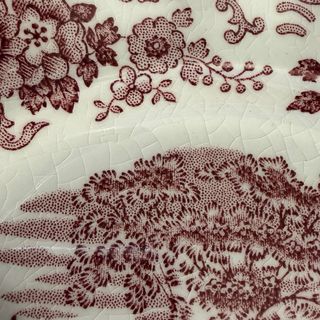 Platos La Cartuja Diseño Rojo y Blanco