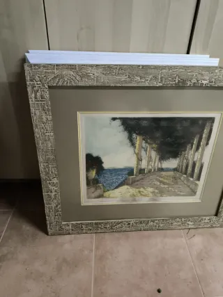 2 Litografías Marinas con Marco