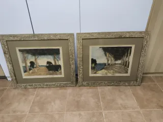 2 Litografías Marinas con Marco