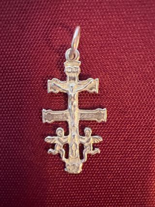 Colgante Cruz de Caravaca Plata 3cm