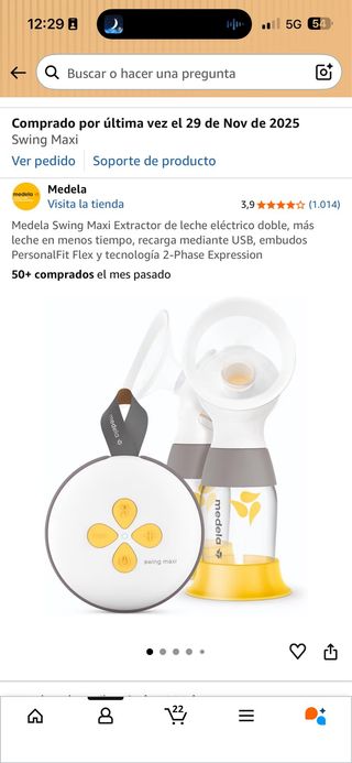 Sacaleches Medela Swing Maxi Nuevo