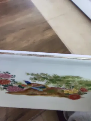 Bandejita de porcelana decorada