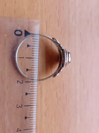 Anillo Plata y Rubí Facetado