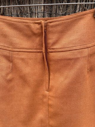 Minifalda de tablas camel