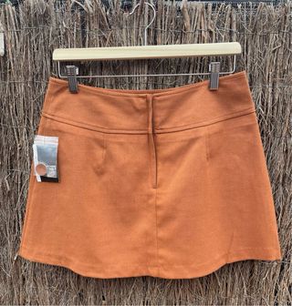 Minifalda de tablas camel