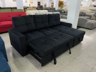 Sofá Cama Negro con Arcón - Envio gratis