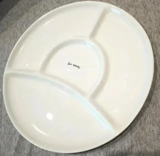 Piatto antipasti porcellana bianca