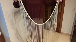 Traje de flamenca rosa y blanco
