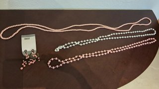 Traje de flamenca rosa y blanco