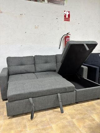 Sofá Moderno Gris con Arcón Amplio Oferta