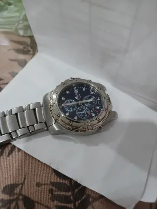 Reloj Cronógrafo Azul y Plateado