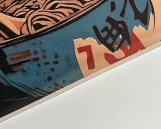 Poster Tela Gatto Ramen Occhi Azzurri 30x40