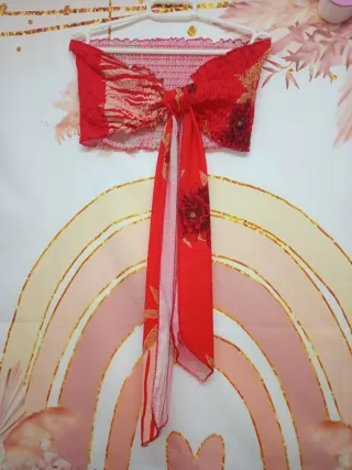 Conjunto top y pantalón estampado floral