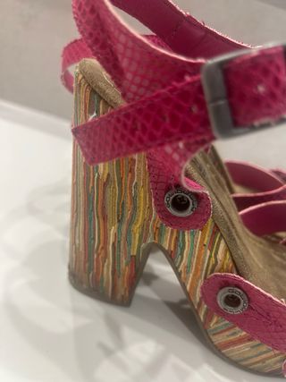 Sandalias Cuña Galibelle Rosa Fucsia
