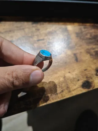 Anillo Acero Inoxidable Hombre Turquesa