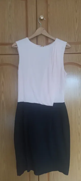 Vestido Mango Mujer Rosa Palo y Negro Talla M