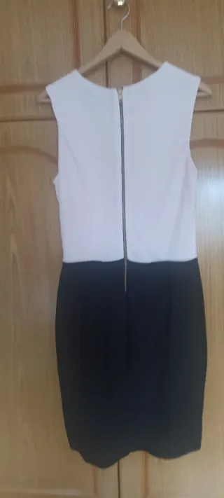 Vestido Mango Mujer Rosa Palo y Negro Talla M