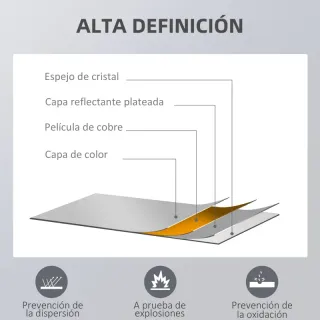 Espejo Cuerpo Entero Madera 45x125 cm