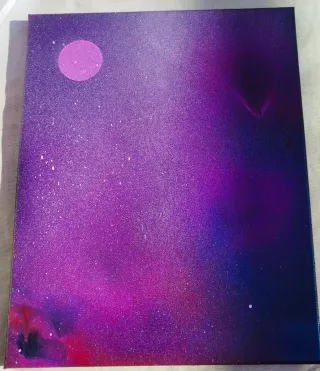 Lienzo Abstracto Spray Arte Galaxia