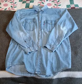 Camisa Levi's Denim Vintage Años 80 Azul