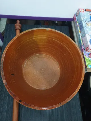 Lebrillo barro vidriado S.XVIII