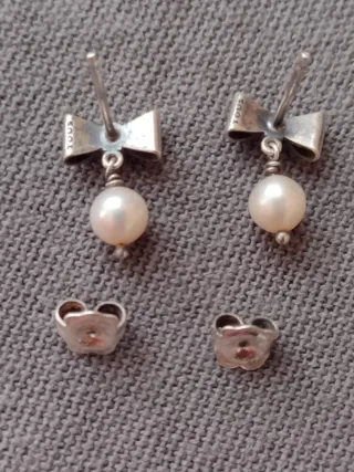 Pendientes Tous Betty Perla Plata