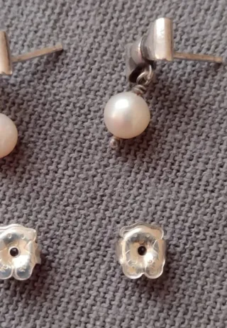 Pendientes Tous Betty Perla Plata
