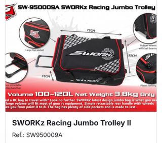 Maleta Trolley SWORKz Racing Jumbo 75cm