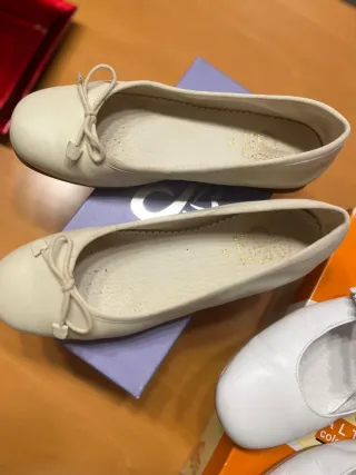 Zapato Piel Beige Talla 38