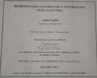 Óleo "Nuestra Casa" de Anikó Szabó