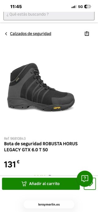 Botas Robusta Gore-Tex Negras Talla 44