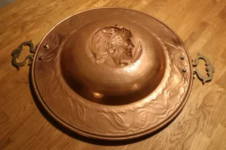 Brasero Cobre Repujado Vintage 50cm