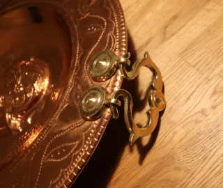 Brasero Cobre Repujado Vintage 50cm