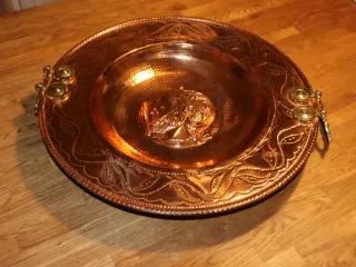 Brasero Cobre Repujado Vintage 50cm