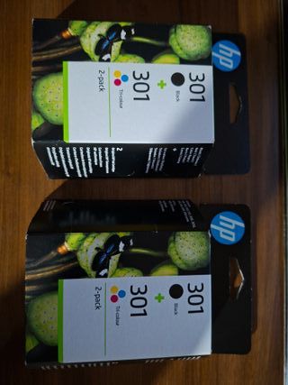 Pack 2 Cartuchos Tinta HP 301 Negro y Tricolor