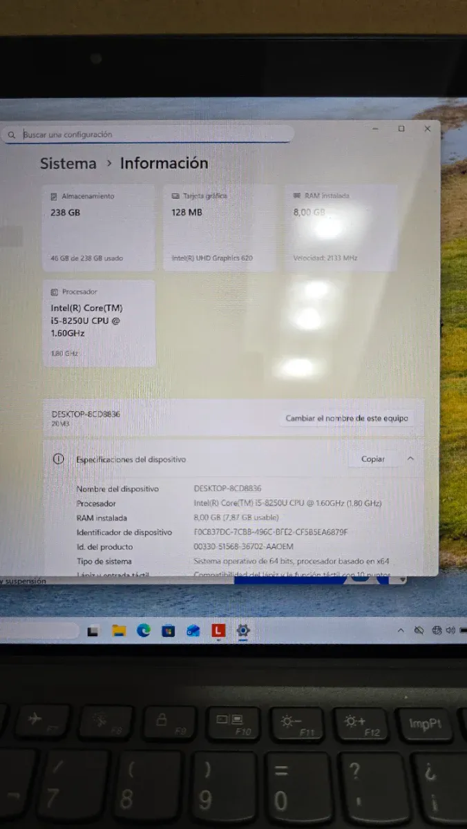 Portátil 2x1 Lenovo MIIX 520-12IKB LTE Pantalla tá afbeelding 7