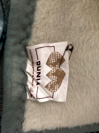 Dos Mantas Verde Claro y Beige